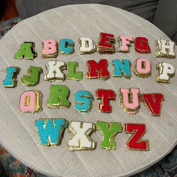 26 Chenille Letter Patches Craft | Full Alphabet Patches Iron On Letters - Picture 2 of 6